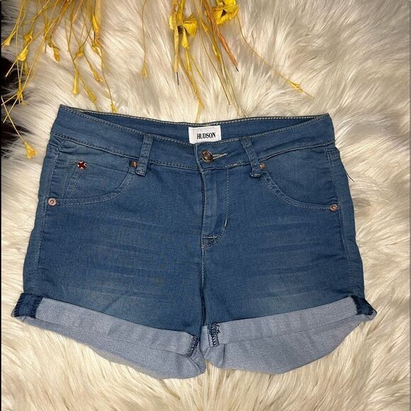 Hudson medium washed stretchy denim shorts sz 14 - Picture 1 of 8